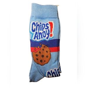 NWOT OS Chips Ahoy Themed Blue Socks.